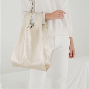 New Never Used Baggu Platinum Leather Tote